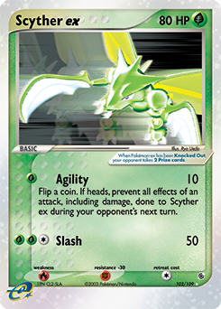 Scyther ex — Ruby & Sapphire 102