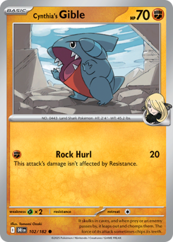 Cynthia's Gible — Destined Rivals 102