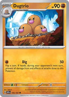 Dugtrio — Obsidian Flames 104