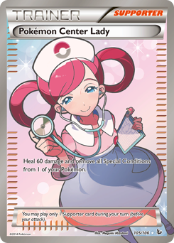 Pokémon Center Lady — Flashfire 105