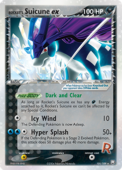 Rocket's Suicune ex — Team Rocket Returns 105