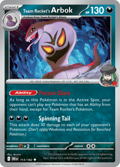Team Rocket's Arbok — Destined Rivals 113