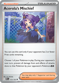 Acerola's Mischief — Mega Evolution 113