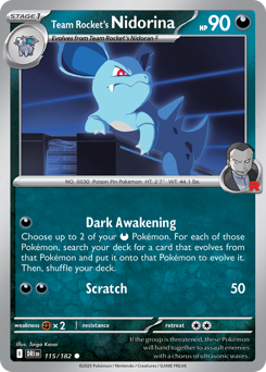Team Rocket's Nidorina — Destined Rivals 115