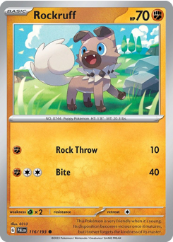 Rockruff — Paldea Evolved 116