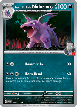 Team Rocket's Nidorino — Destined Rivals 118