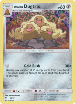 Alolan Dugtrio — McDonald's Collection 2019 011