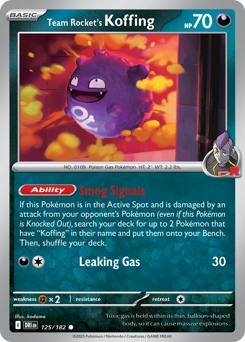 Team Rocket's Koffing — Destined Rivals 125