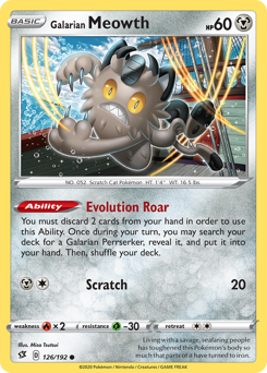Galarian Meowth — Rebel Clash 126
