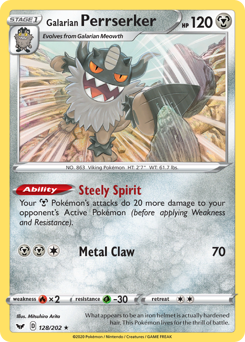 Galarian Perrserker — Sword & Shield 128