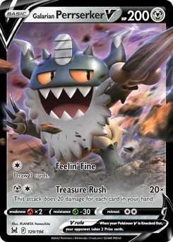 Galarian Perrserker V — Lost Origin 129