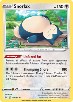 Snorlax — Lost Origin 143