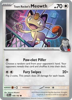 Team Rocket's Meowth — Destined Rivals 149