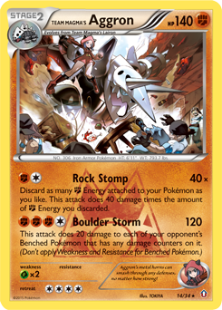 Team Magma's Aggron — Double Crisis 014