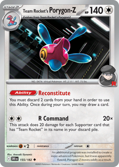 Team Rocket's Porygon-Z — Destined Rivals 155