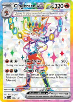 Cinderace ex — Stellar Crown 157