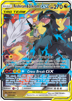 Reshiram & Zekrom-GX — Cosmic Eclipse 157