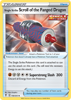 Single Strike Scroll of the Fanged Dragon — Evolving Skies 158