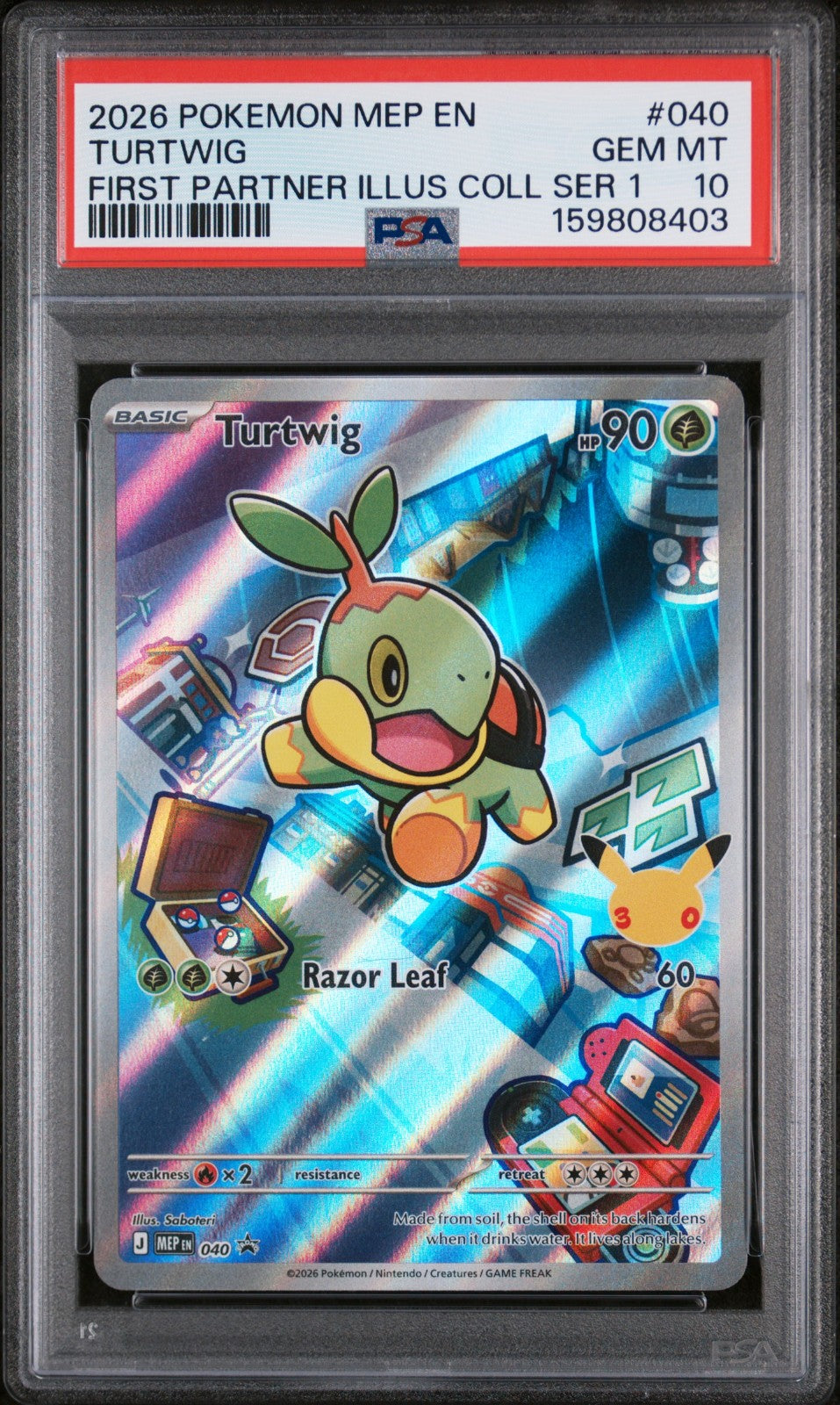 Turtwig — Mega Evolution Promos 40 — PSA 10