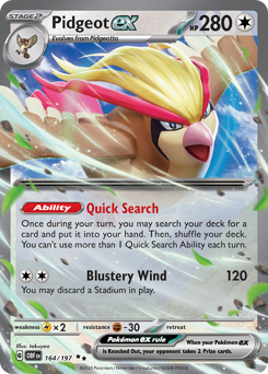 Pidgeot ex — Obsidian Flames 164