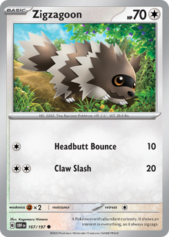 Zigzagoon — Obsidian Flames 167