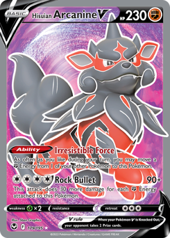 Hisuian Arcanine V — Silver Tempest 179