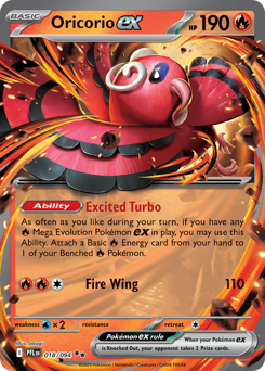 Oricorio ex — Phantasmal Flames 018