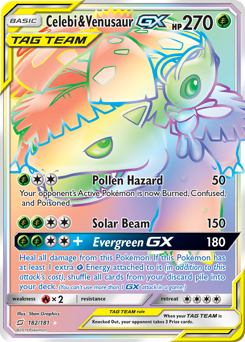 Celebi & Venusaur-GX — Team Up 182