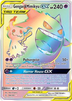 Gengar & Mimikyu-GX — Team Up 186