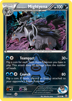 Team Aqua's Mightyena — Double Crisis 018