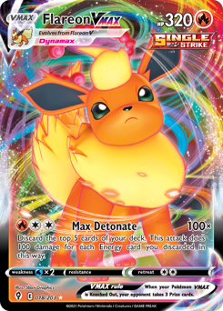 Flareon VMAX — Evolving Skies 018