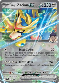 Hop's Zacian ex — Scarlet & Violet Black Star Promos 193