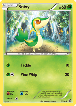 Snivy — Black & White 001