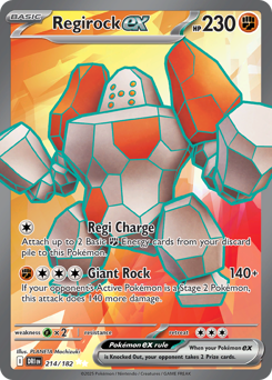 Regirock ex — Destined Rivals 214