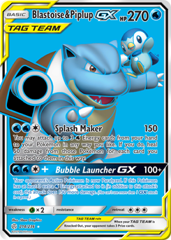 Blastoise & Piplup-GX — Cosmic Eclipse 214