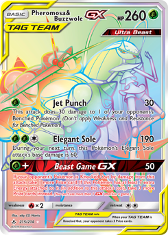 Pheromosa & Buzzwole-GX — Unbroken Bonds 215