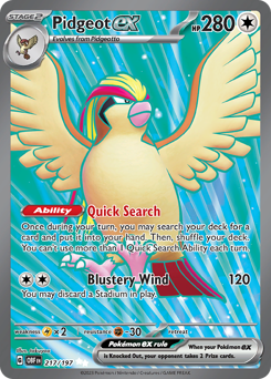 Pidgeot ex — Obsidian Flames 217
