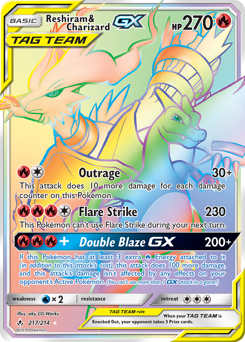 Reshiram & Charizard-GX — Unbroken Bonds 217