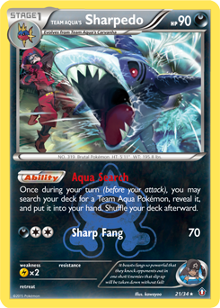 Team Aqua's Sharpedo — Double Crisis 021