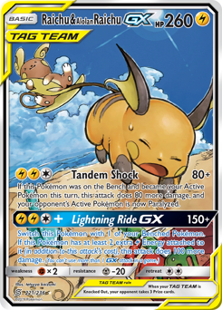 Raichu & Alolan Raichu-GX — Unified Minds 221