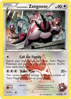 Team Magma's Zangoose — Double Crisis 022