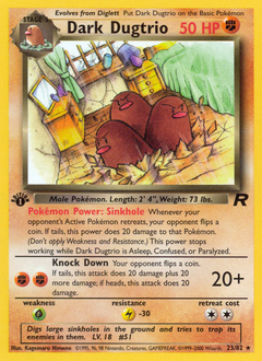 Dark Dugtrio — Team Rocket 023