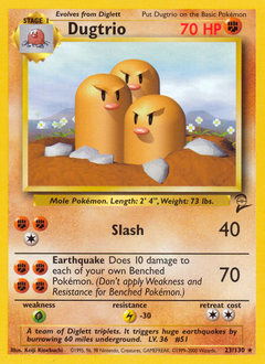 Dugtrio — Base Set 2 023