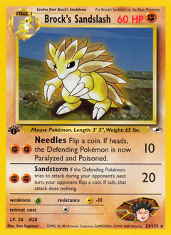 Brock's Sandslash — Gym Heroes 023
