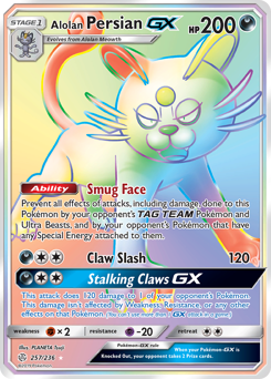 Alolan Persian-GX — Cosmic Eclipse 257