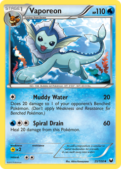 Vaporeon — Dark Explorers 025
