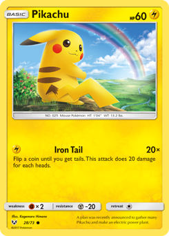 Pikachu — Shining Legends 028