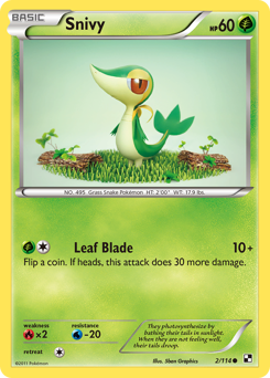 Snivy — Black & White 002