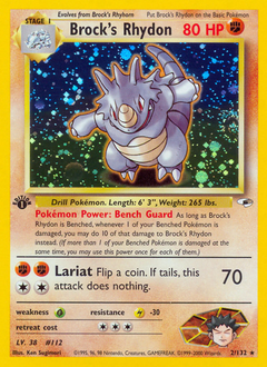 Brock's Rhydon — Gym Heroes 002