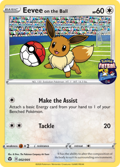Eevee on the Ball — Pokémon Futsal Collection 002